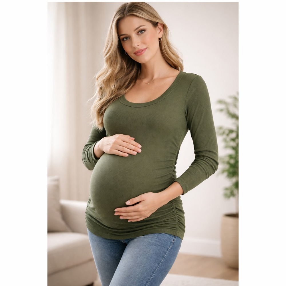 Old‎ Navy Forest Green Maternity Long Sleeve Top